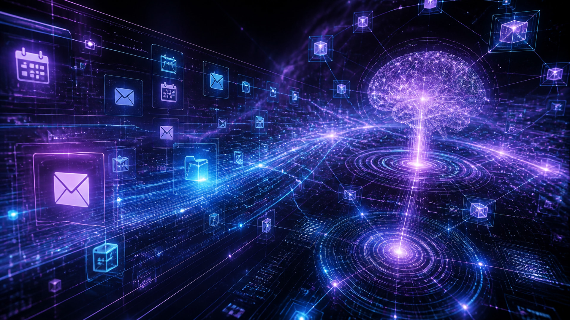 Mundo digital conectado: correo, calendario, archivos e inteligencia artificial de Thraken